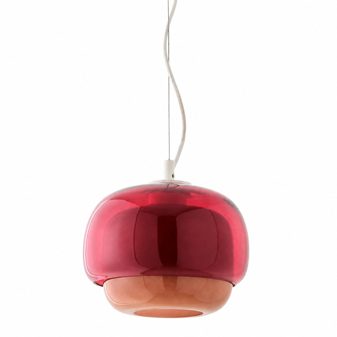 Clinco Modern Mushroom Pendant Light - Colored Glass Hanging Light