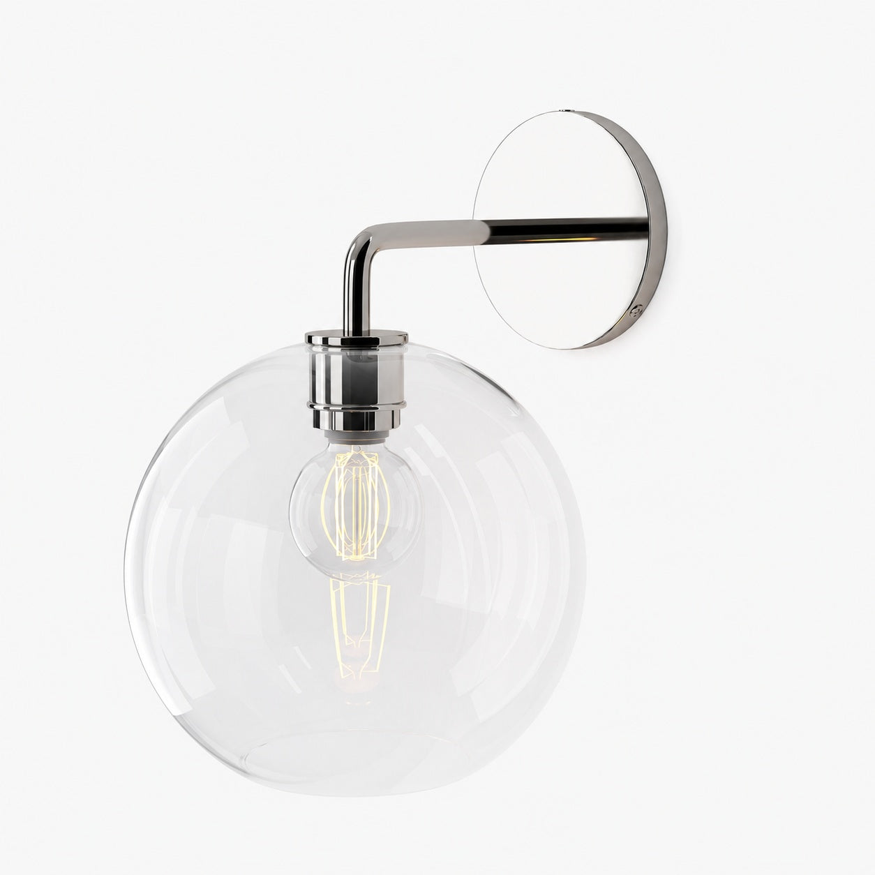 Selvion Artistic Globe Sconce Light - Handcrafted Glass Sculptural Wall Fixture