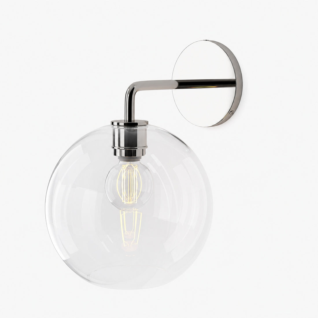 Selvion Artistic Globe Sconce Light - Handcrafted Glass Sculptural Wall Fixture
