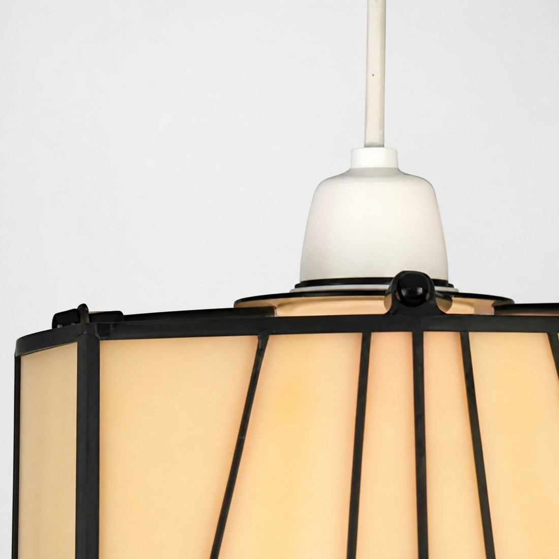 TF Camillo Mosaic Tiffany Glass Pendant Light - Square Lantern Shade - Artisan Home Décor Accessory