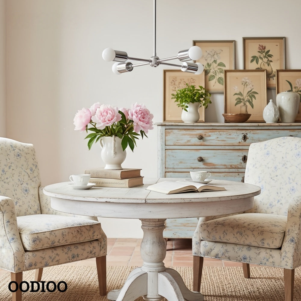 Lumen Radial-Arm Geometric Lamp – Modern Ceiling Lighting for Foyer or Office