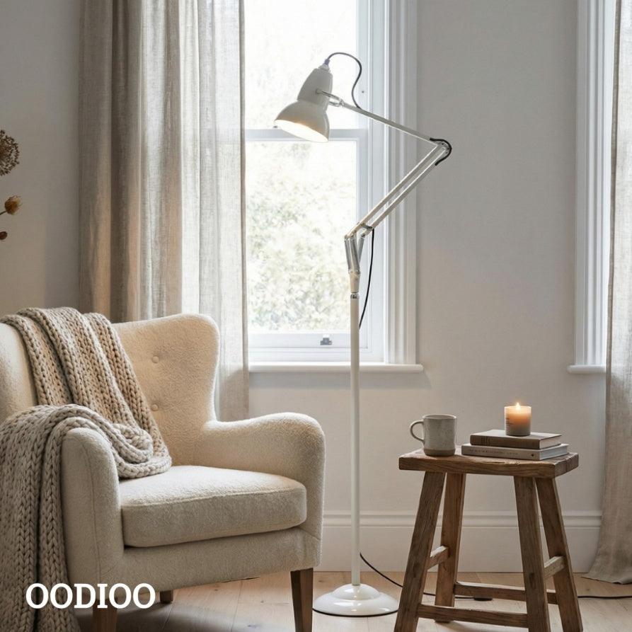 Original 1227 Classic Adjustable Floor Lamp with Slim Lines for Reading Areas