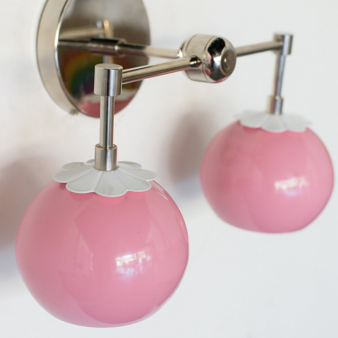 Daisy Loa Wall Sconce - Double Globe Bubble Metal Multicolor Bath Light