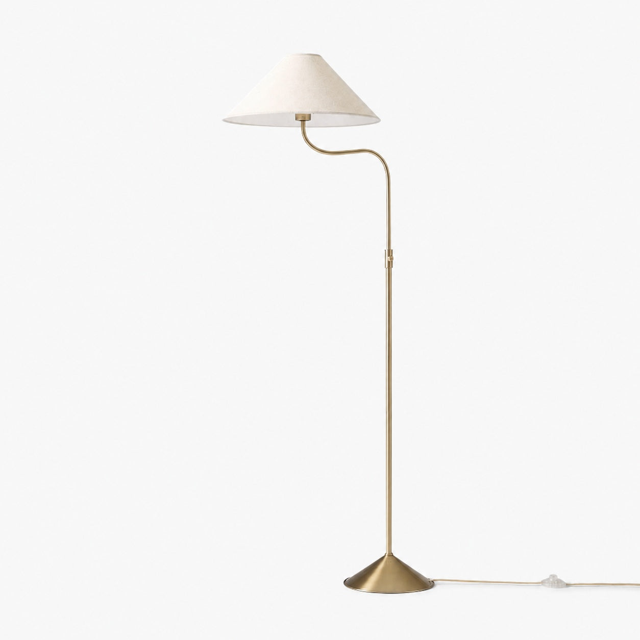 Fibura Elegant Floor Lamp Linen Shade Champagne Bronze – Add Warmth