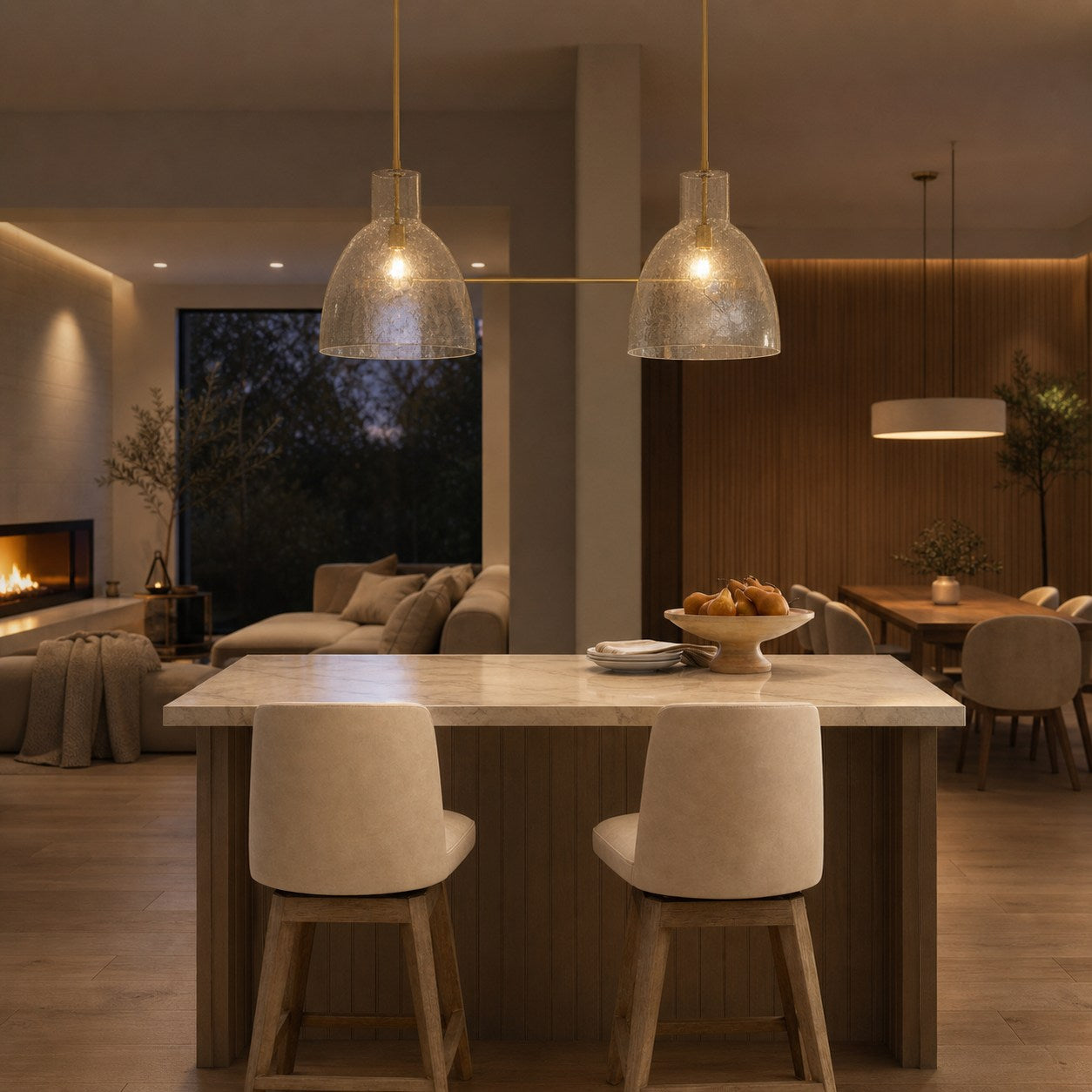 Glavira Recycled Glass Pendant Collection - Modern Kitchen Lighting