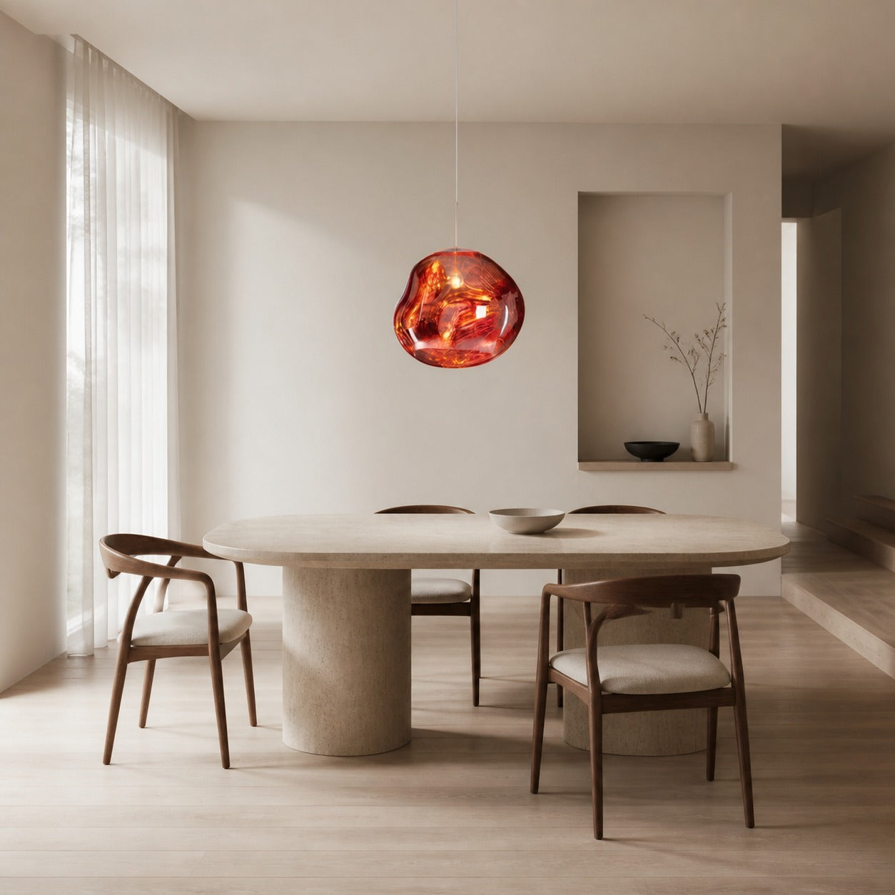 Glyador Dynamic Surface Pendant Light - Modern Hanging Lamp for Home Interior N28