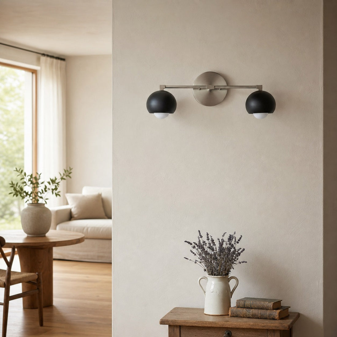 Metio Dome Decorative Vanity Light - Classic Orb Shade Bathroom Wall Lamp