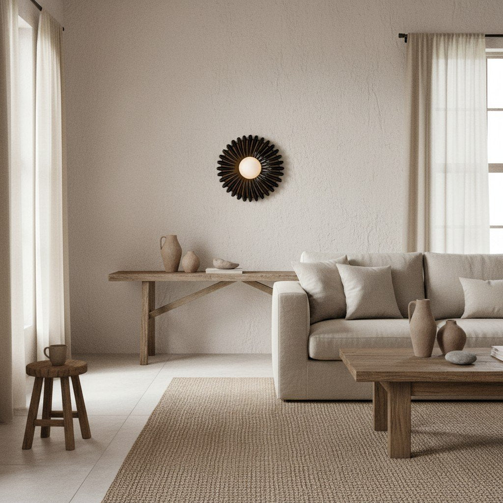 Glova Nordic Floral Ceramic Wall Light – Sculptural Accent Wall Lamp