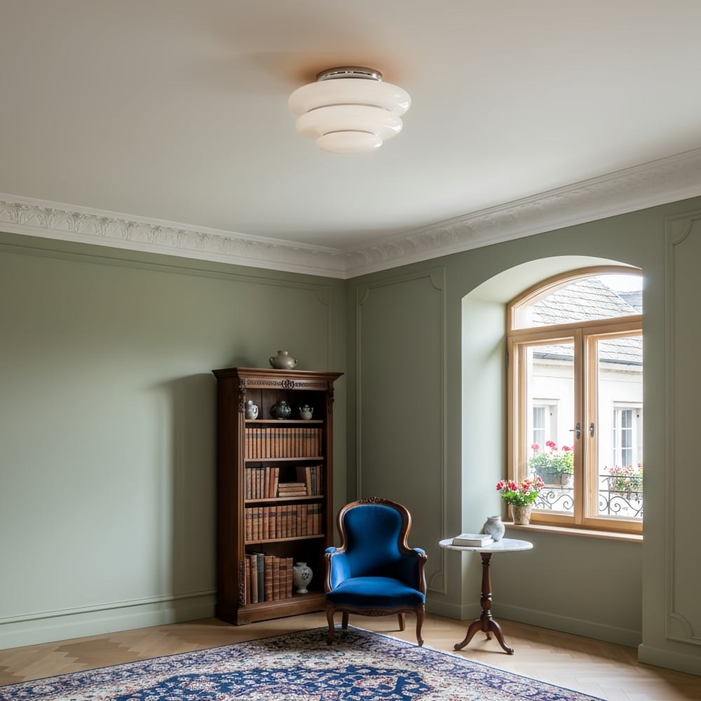 Cirren Layered Ceiling Light - Artistic Circular Silhouette Ceiling Fixture for Dining Area