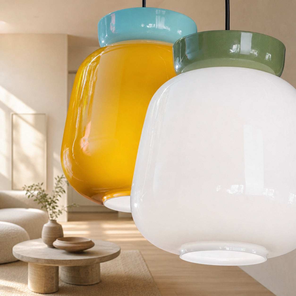 Fiesta Colorful Bowl Shaped Nordic Ceramic Pendant Lamp