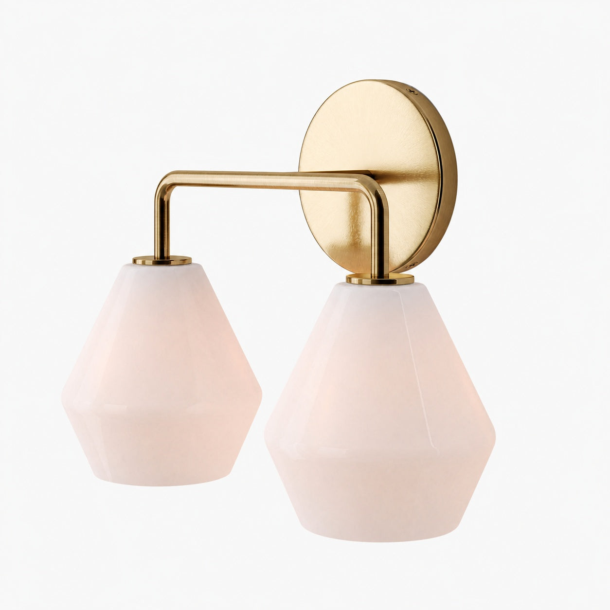 Merin Multi Head Dressing Table Wall Lamp - Metal And Glass Sculptural Lamp