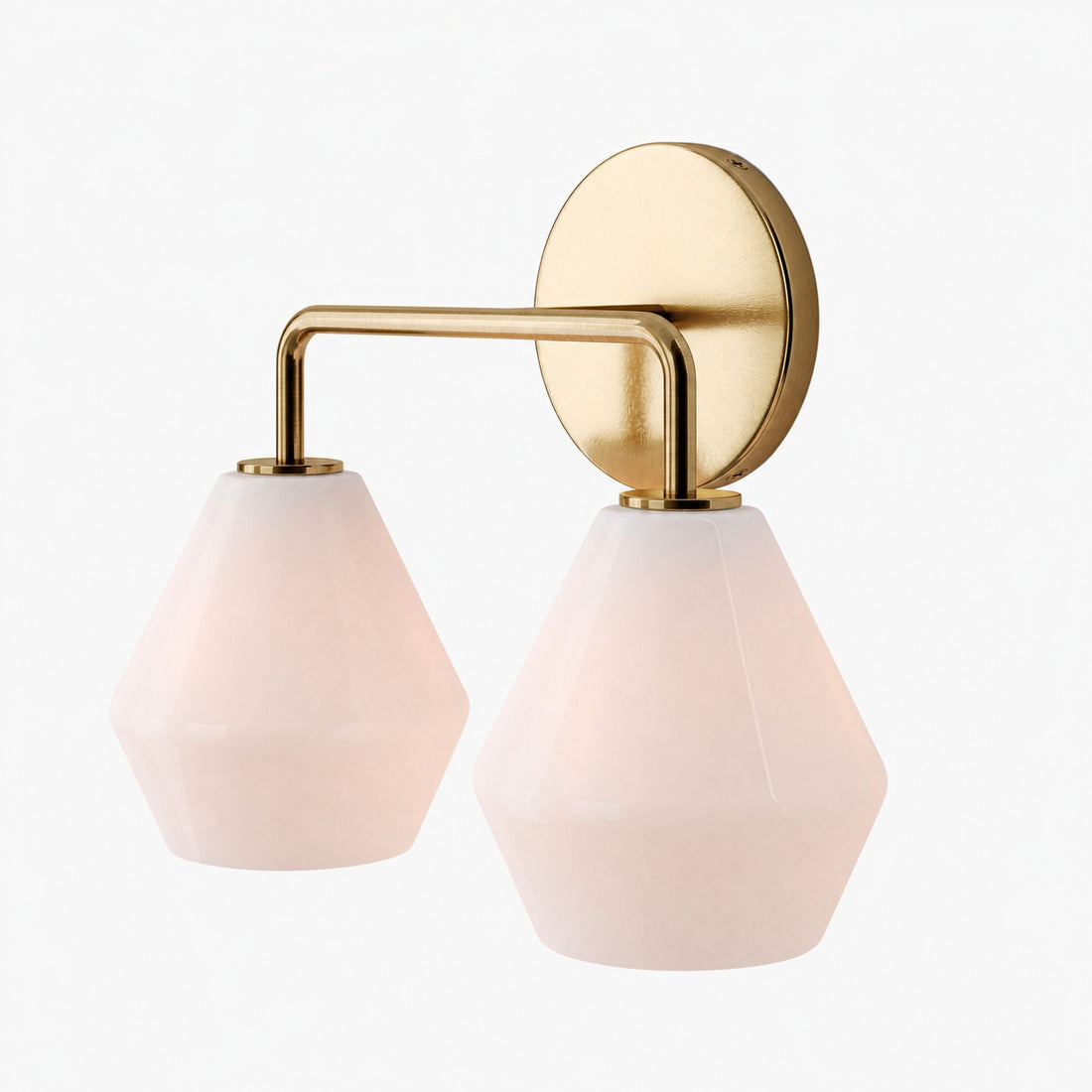 Merin Multi Head Dressing Table Wall Lamp - Metal And Glass Sculptural Lamp