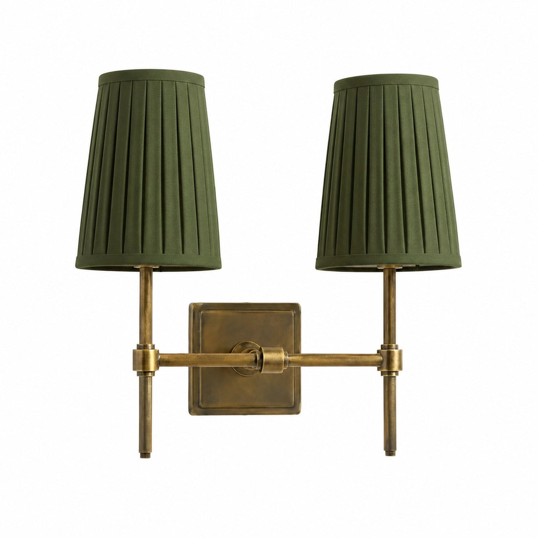 Derlina White Linen Shades Wall Lamp – Retro Metal Multi-Head Lighting Fixture