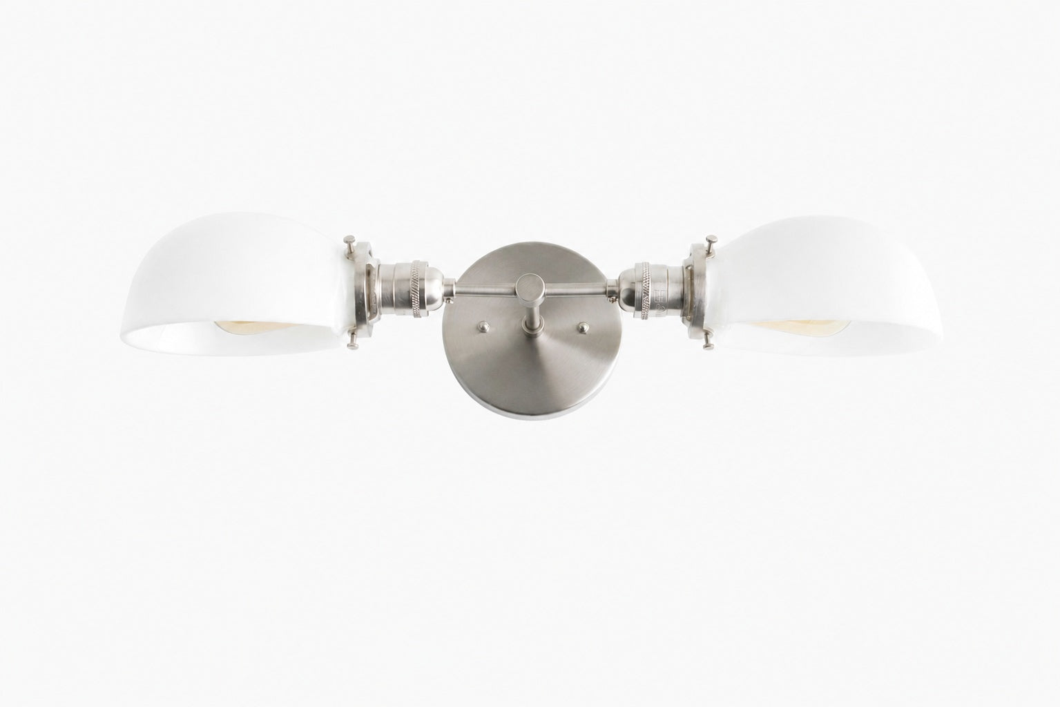 Ornato Luxe Mid-Century Vanity Light - Brass Bathroom Fixture with Opal Glass