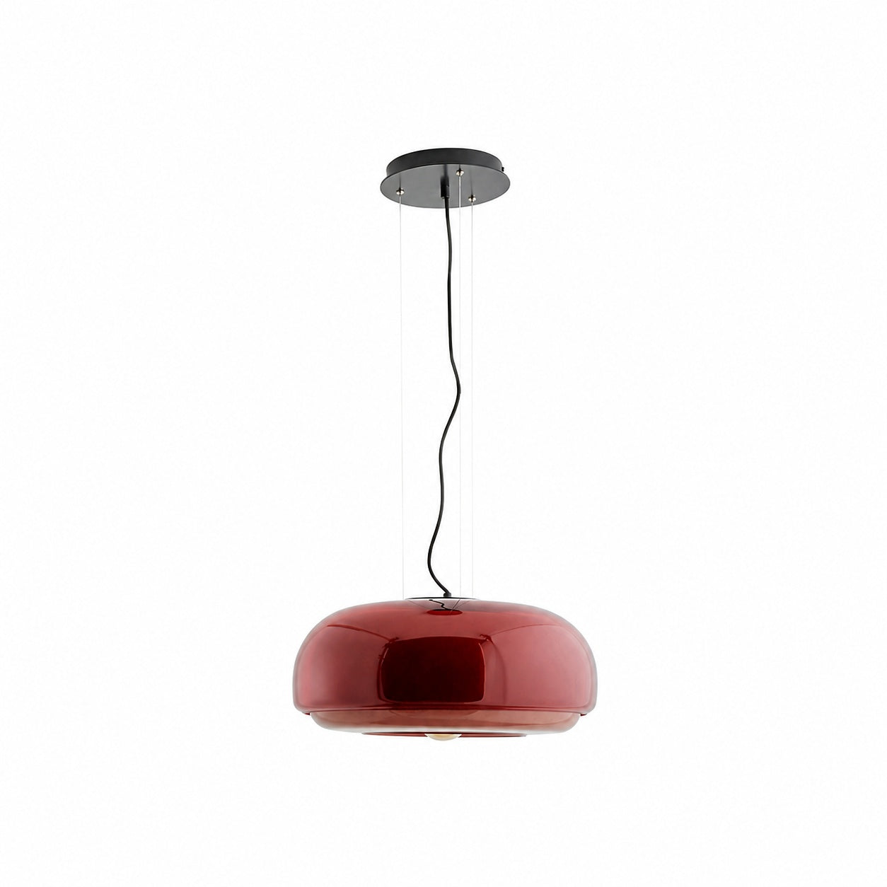 Clinco Modern Mushroom Pendant Light - Colored Glass Hanging Light