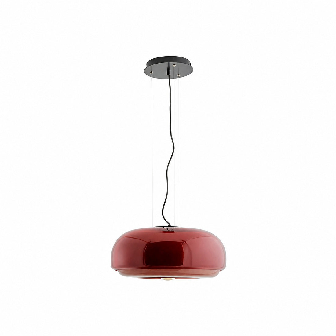 Clinco Modern Mushroom Pendant Light - Colored Glass Hanging Light