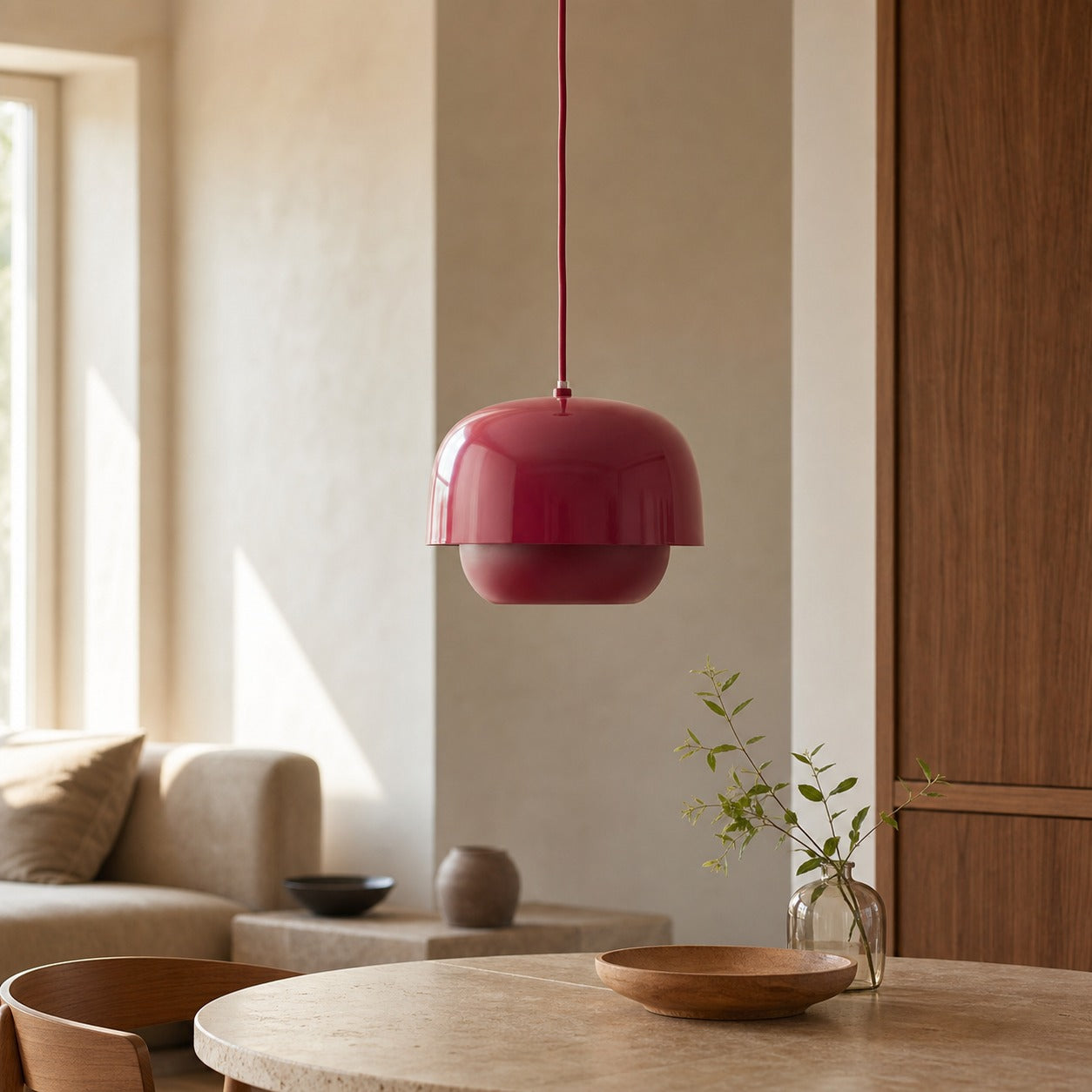 Clinco Retro-Modern Metal Pendant - Dual Shade Dome Light