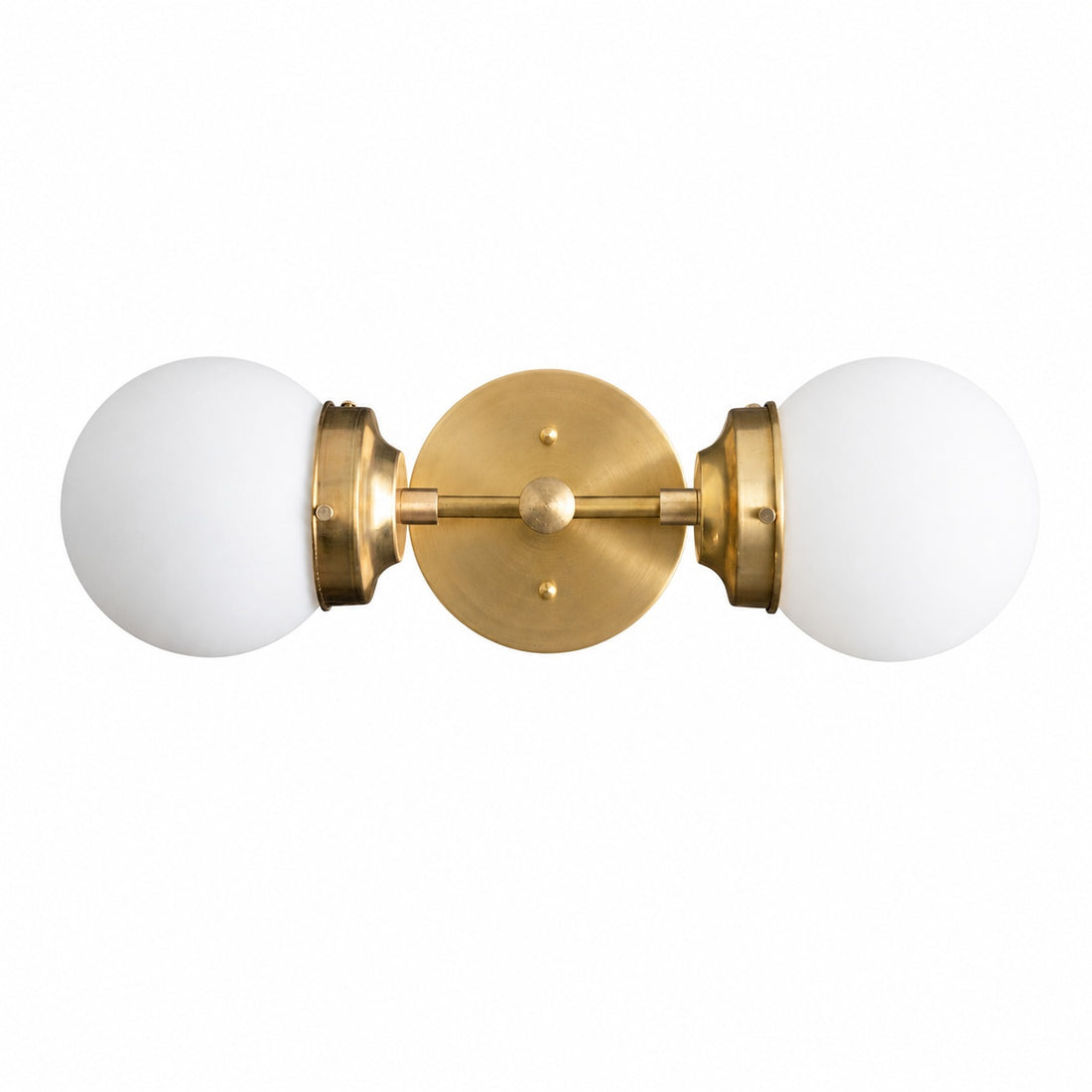 Lumio Globe Modern Geometric Sconce - Two Light Bathroom Vanity Lighting