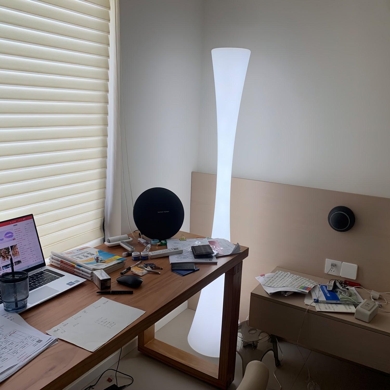 Romantic Simple White Column Floor Lamp