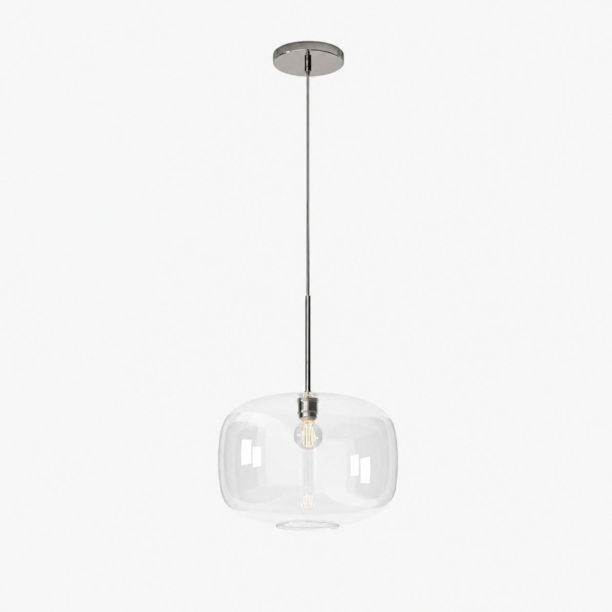 Lumivelle Pebble Pendant Light - Adjustable Glass Shade - Modern Lighting