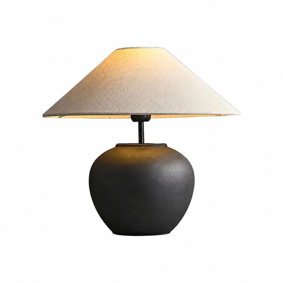 Ceravine Ceramic Table Lamp – Elegant Ceramic Base with Fabric Shade for Bedroom or Living Room