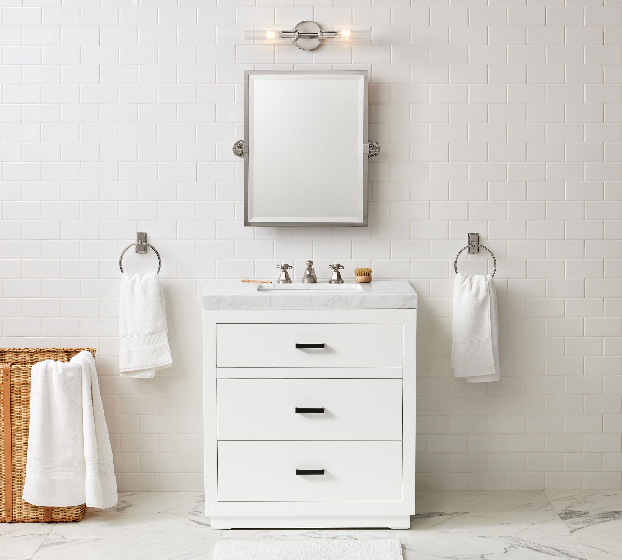 Bravira Ribbed Glass Wall Lamp - Tube Metal Light in Classic Finishes