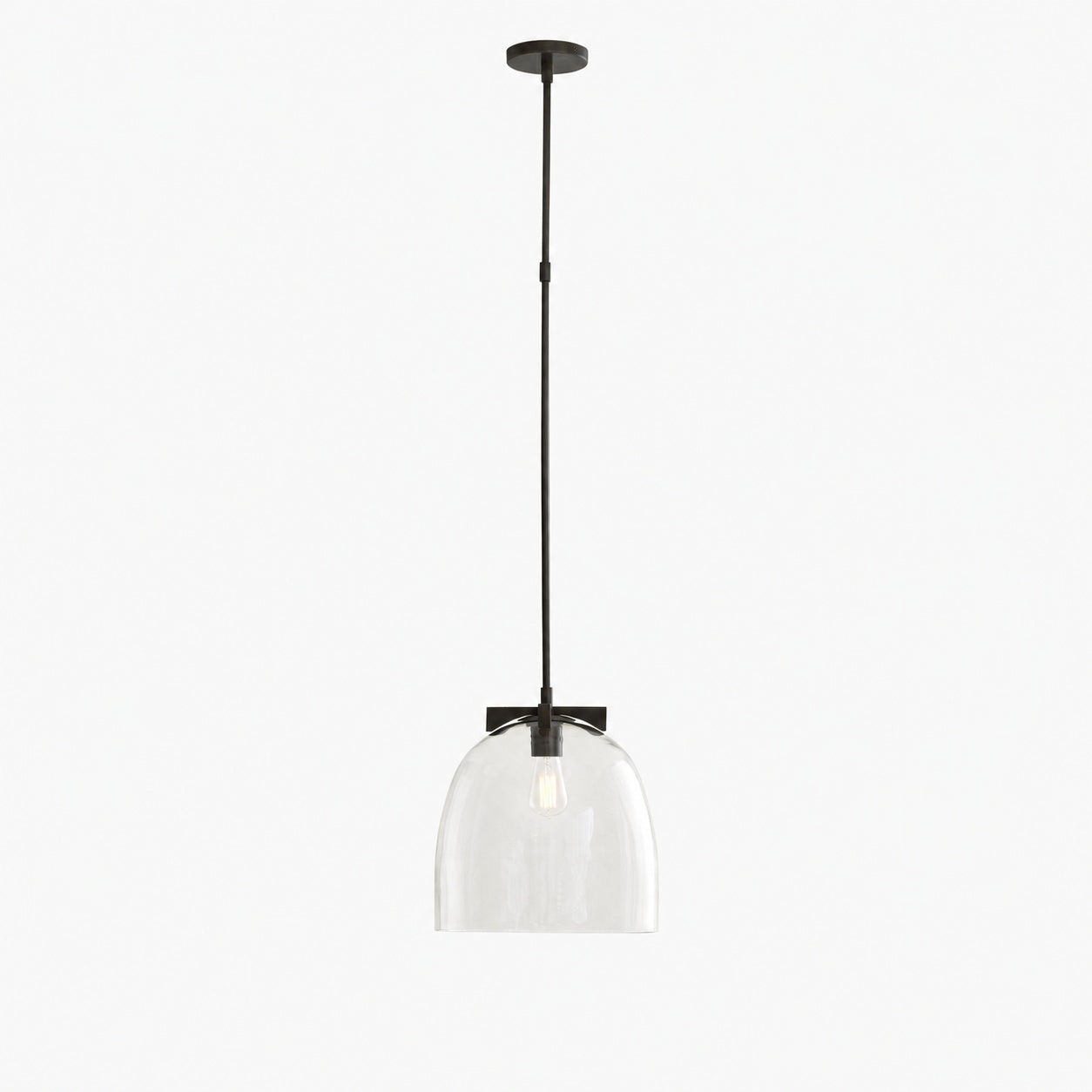 Auria Metal Brass Pendant Lighting - Vintage Finish with Glass Shade