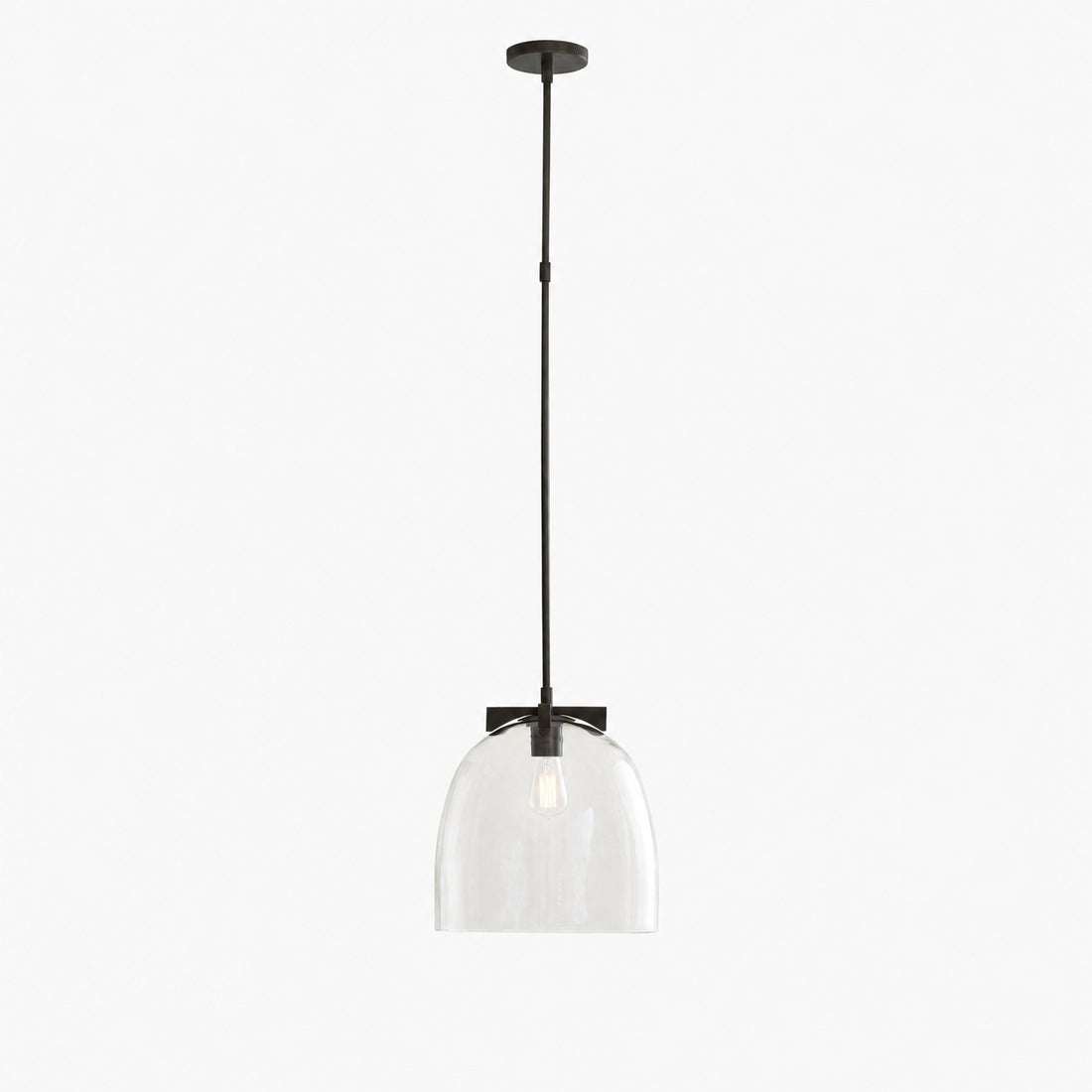 Auria Metal Brass Pendant Lighting - Vintage Finish with Glass Shade