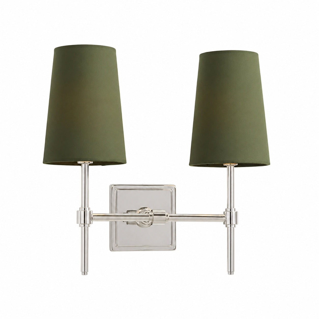 Derlina White Linen Shades Wall Lamp – Retro Metal Multi-Head Lighting Fixture