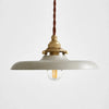 Distressed silver industrial pendant light