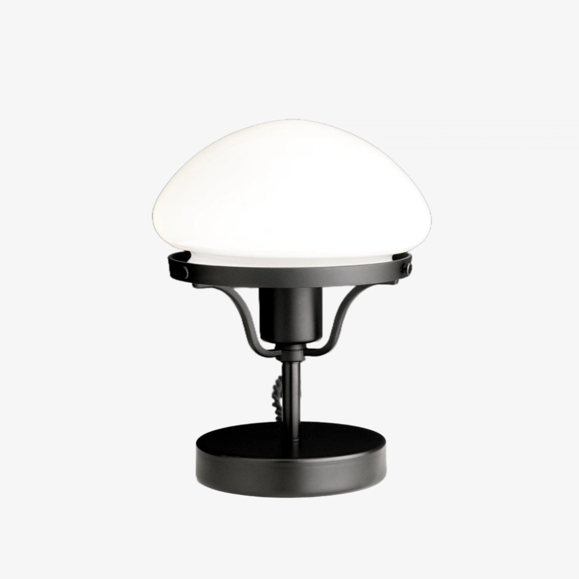 Ornato Luxe Modern Brass or Black Table Lamp With Art Deco Lustre