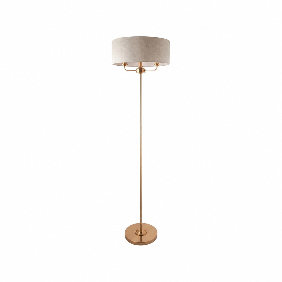 Tela Drum Shade Floor Lamp - Contemporary Fabric Standing Lamp for Home Office
