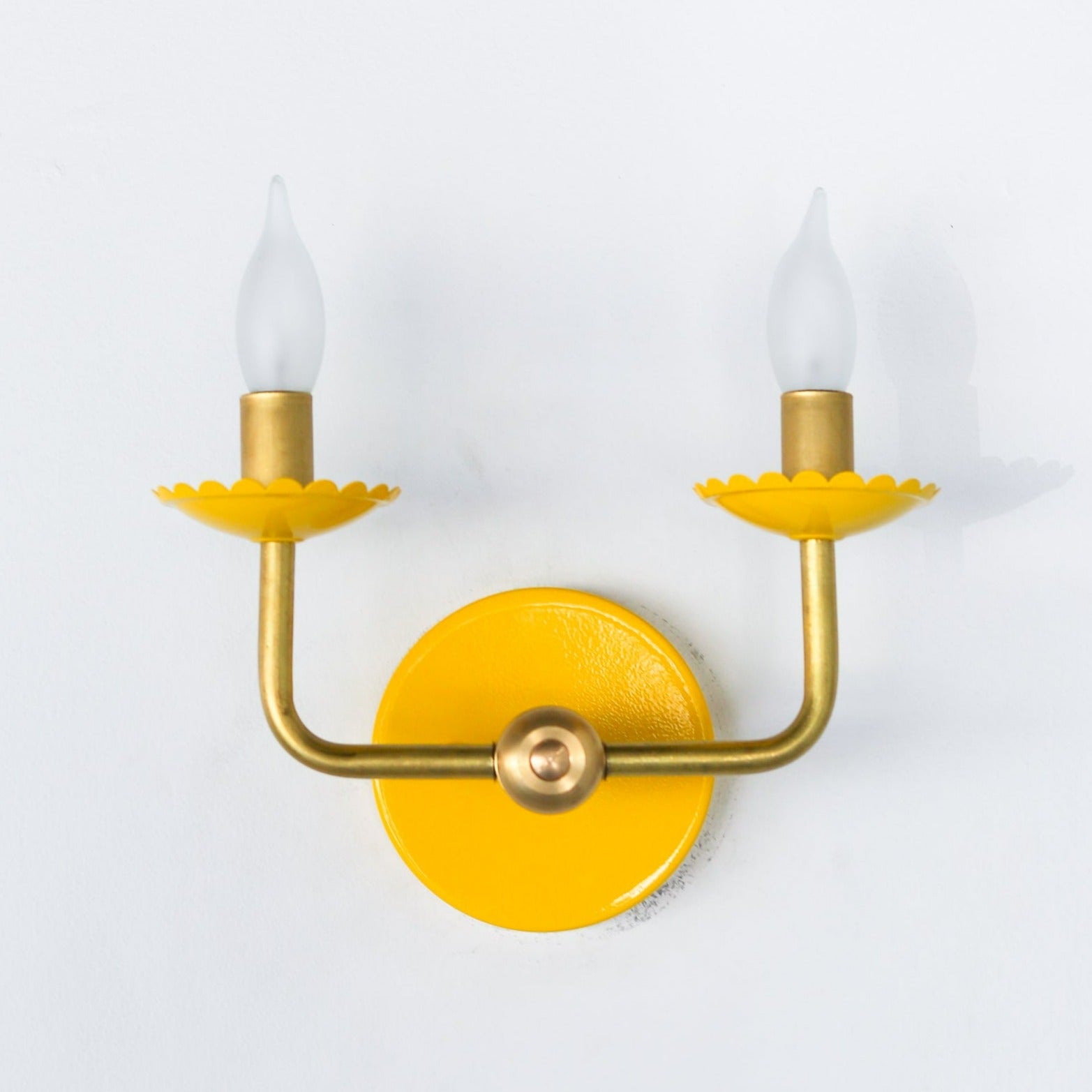 Retro Two Light Wall Sconce - Scalloped Design for Elegant Interiors