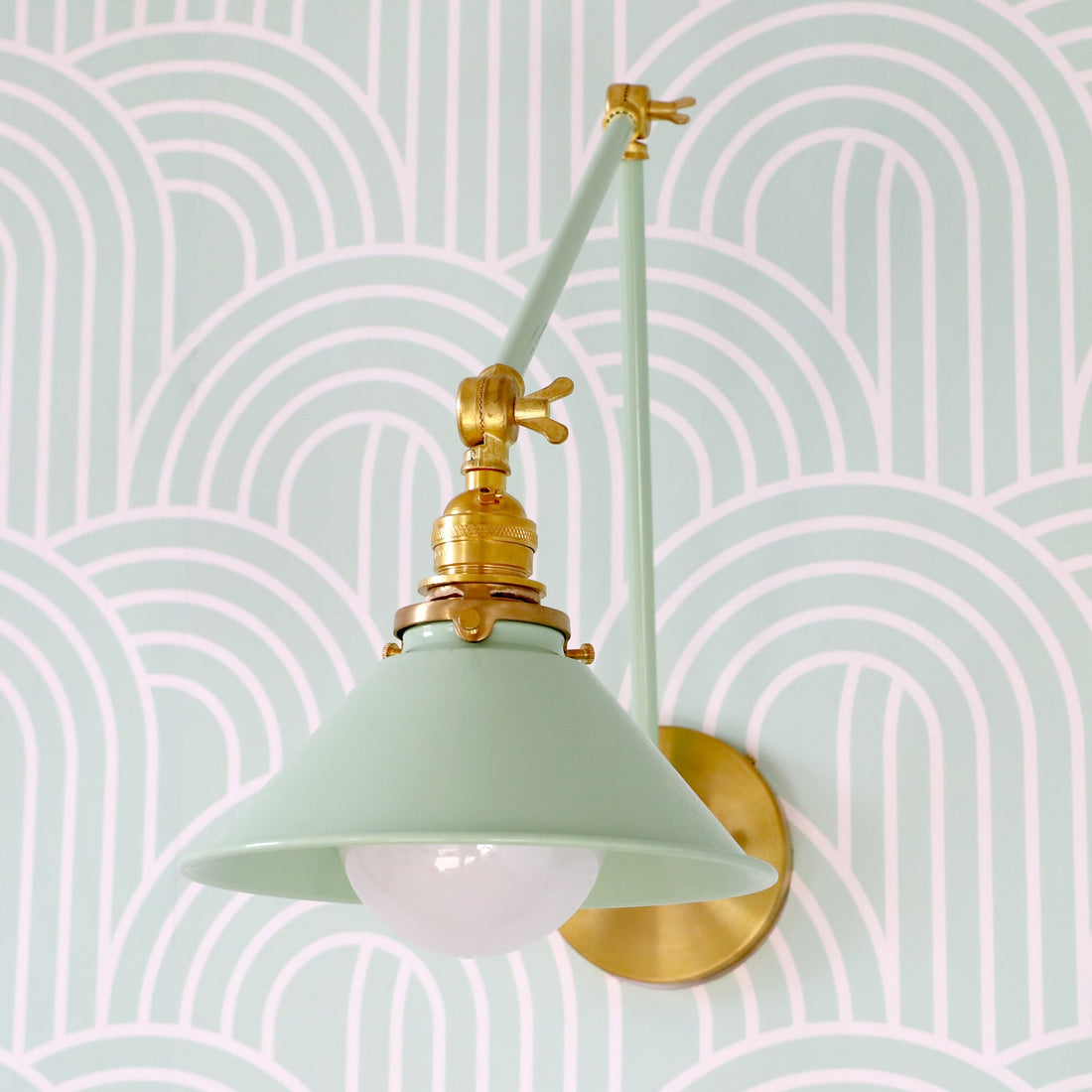 Classic Wall Mounted Cone Adjustable Sconce For Bedroom & Desk