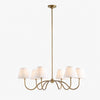 Luvora Modern Multi-Head Pleated Shade Chandelier - Stylish Fabric Ceiling Fixture