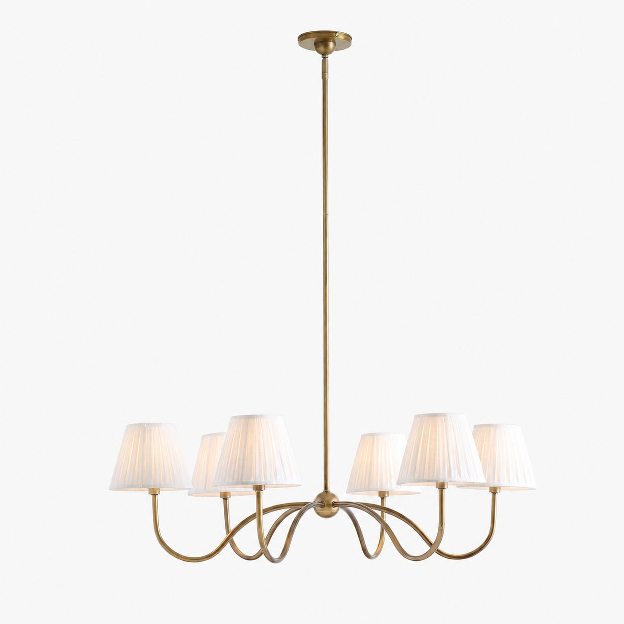 Luvora Modern Multi-Head Pleated Shade Chandelier - Stylish Fabric Ceiling Fixture
