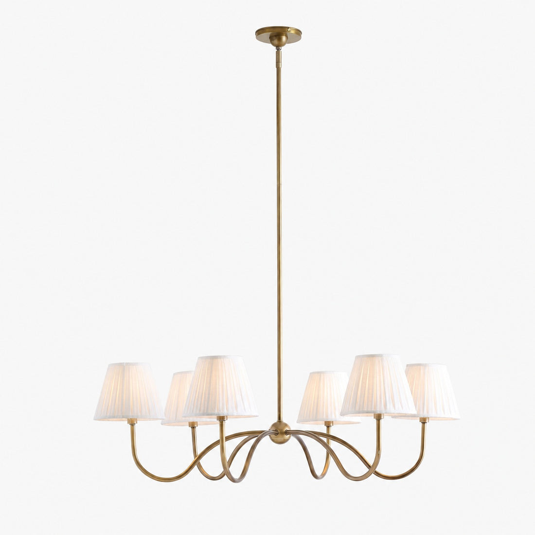Luvora Modern Multi-Head Pleated Shade Chandelier - Stylish Fabric Ceiling Fixture