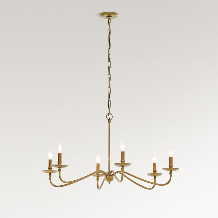 Rowan Timeless Iron Candle Design Chandelier - Industrial Interior Lighting For Bedroom