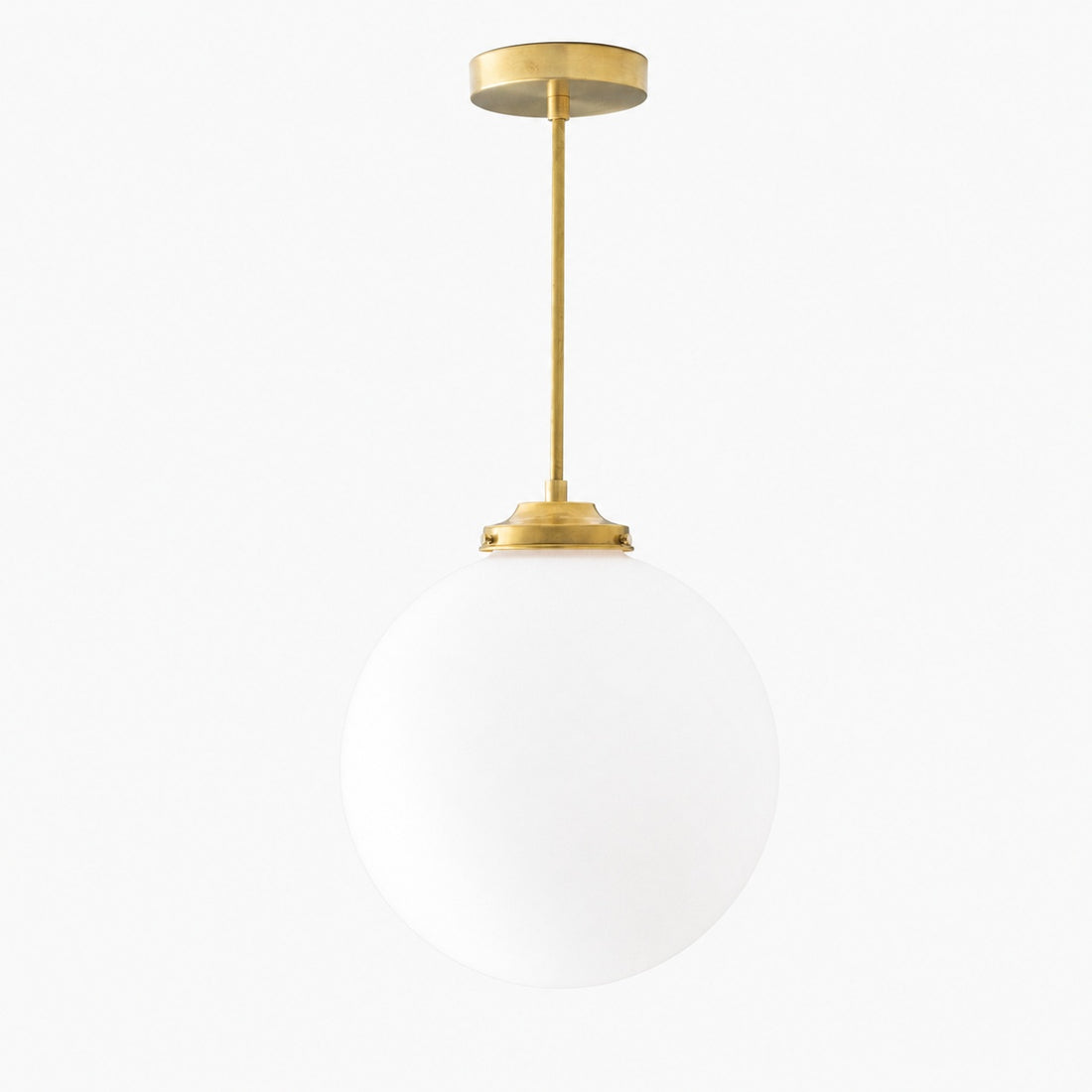 Glorica Glass 12 Inch Globe Ceiling Light - Frosted Glass Art Deco Pendant And Flush Mount