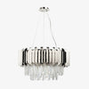 Virelia Contemporary Crystal Pendant Light – Layered Crystal Shade Ceiling Fixture for Dining or Living Room