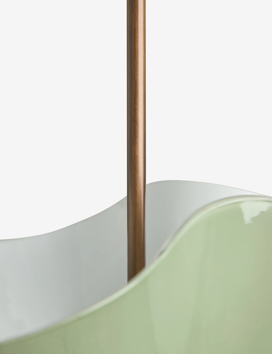 Bellina Radner Pendant Light – Colored Glass Shade with Brass Detail for Modern Spaces