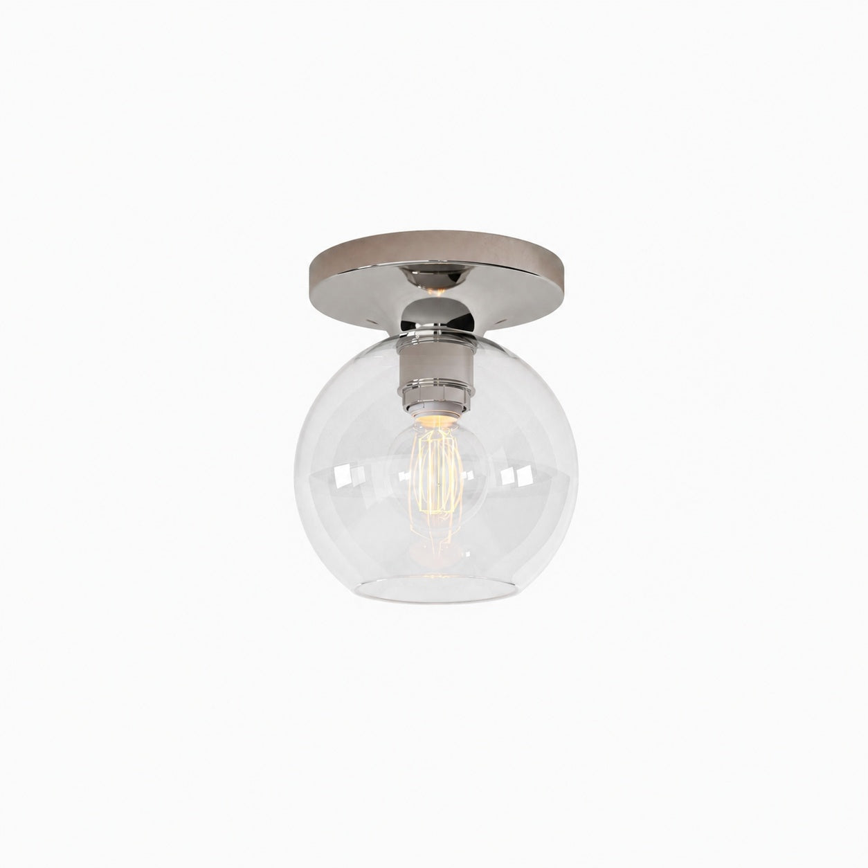 Selvion Modern Globe Pendant Light - Damp-Rated Bathroom Lighting - Luxe Glass Shade