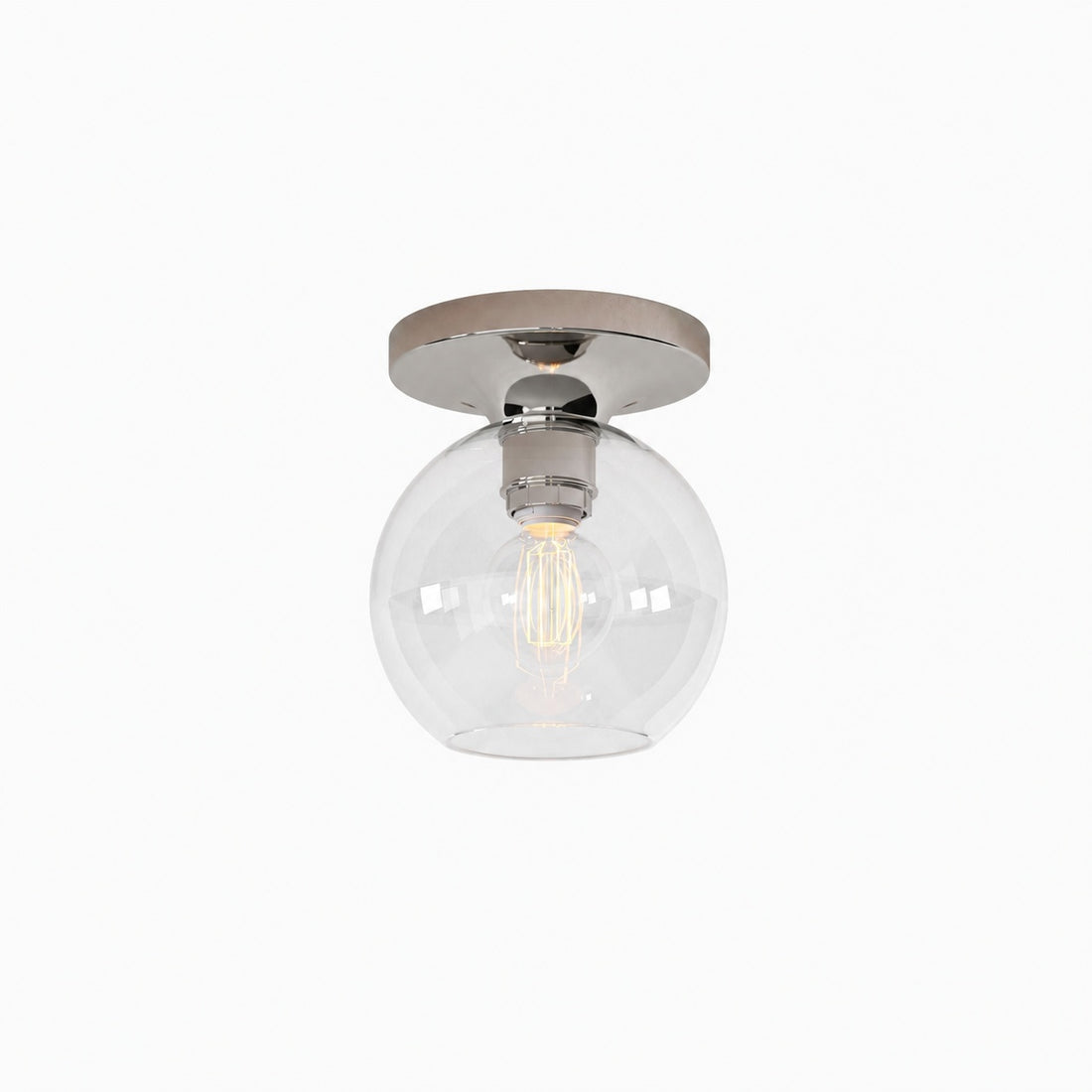 Selvion Modern Globe Pendant Light - Damp-Rated Bathroom Lighting - Luxe Glass Shade