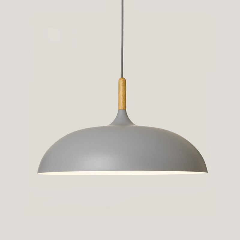 Minimalist Wood & Aluminum Pendant Light