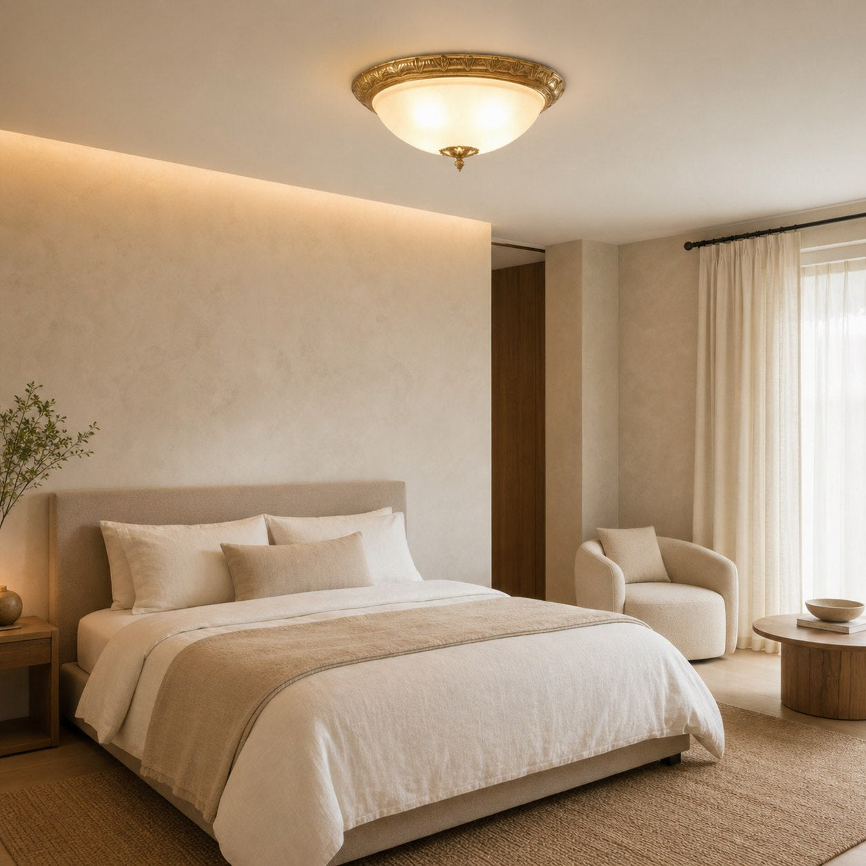 Deltana Flush Ceiling Lamp