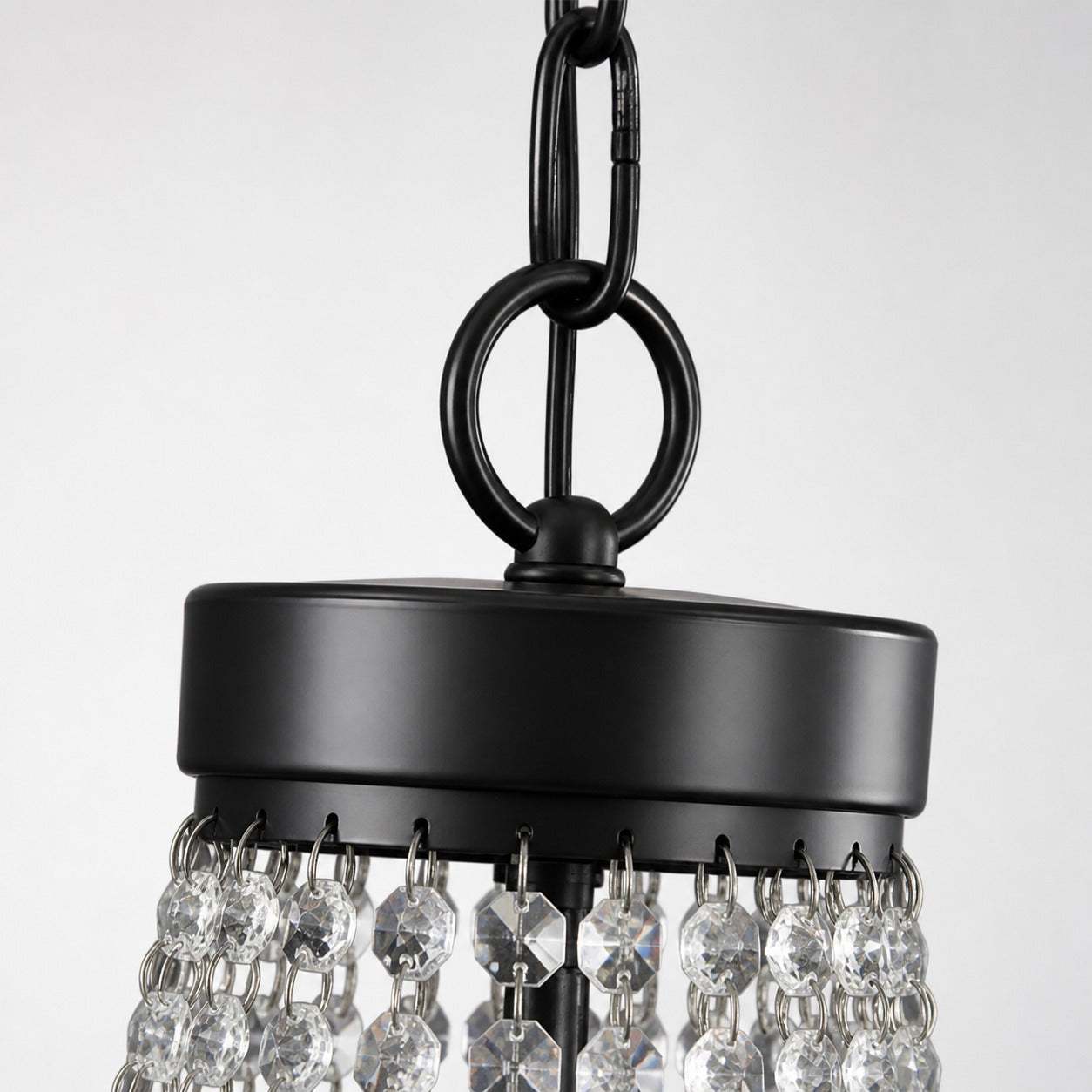 Crystallis Modern Metal Structure Crystal Chandelier - Luxury Lighting for Living Room
