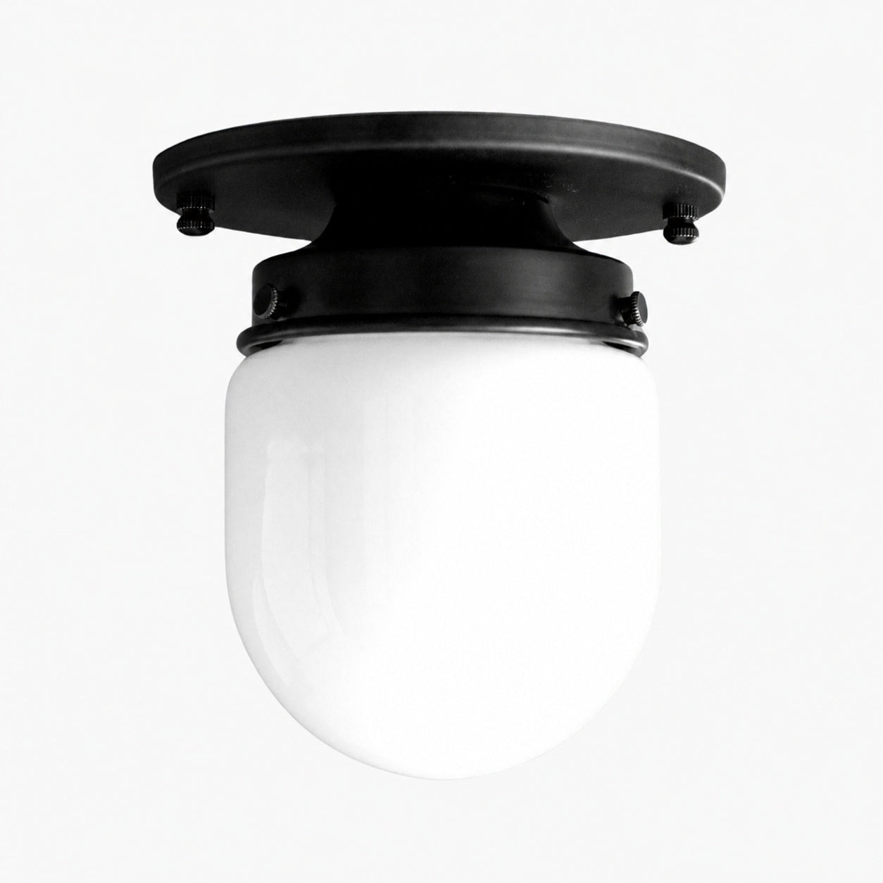 Opalume Glass Flush Mount Ceiling and Wall Light - Art Deco Small Globe Fixture