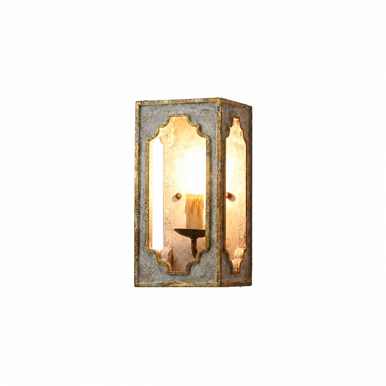 Boho Rustic Cube Sconce