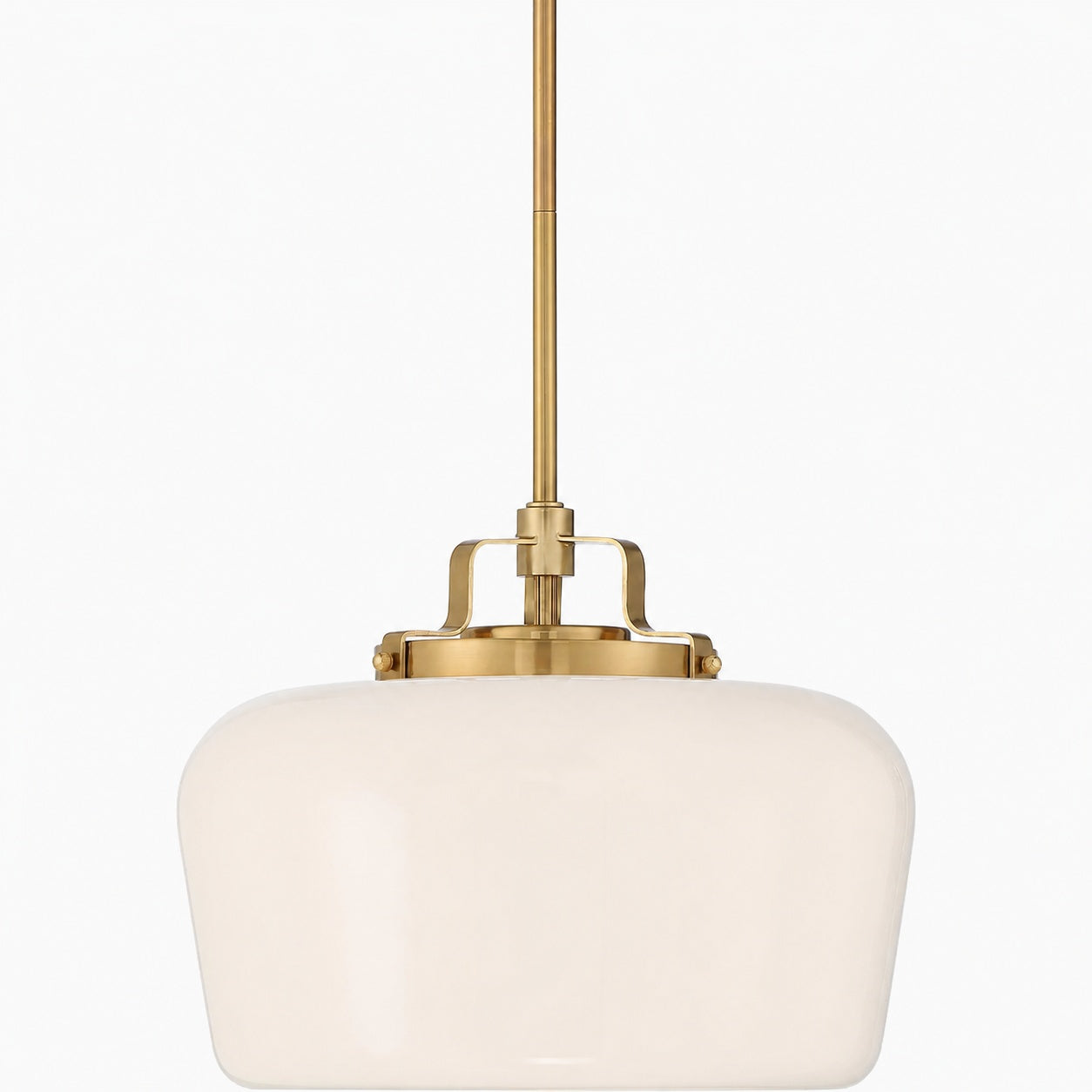 Lirra Opal Glass Pendant Light - Modern Adjustable Metal Drop for Kitchen and Dining