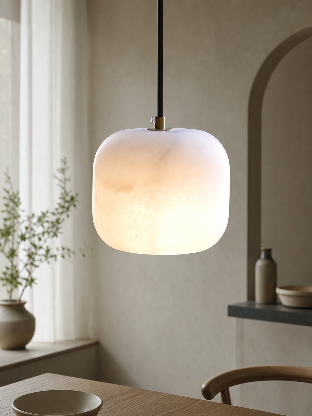 Alabaster Bedside Pendant Light